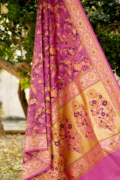 Moonga Silk Meenakari Banarasi Dupatta