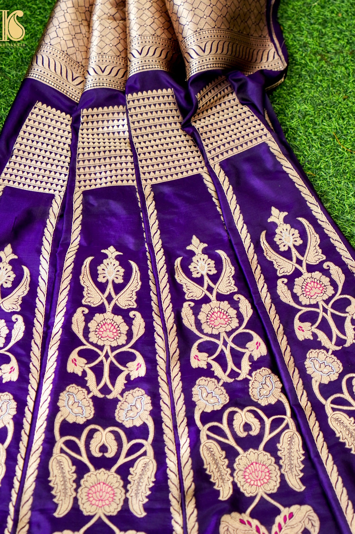Handloom Banarasi Katan Silk Kalidar Latikaa Lehenga