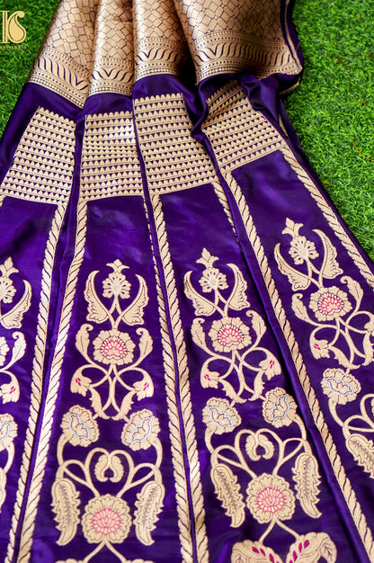 Handloom Banarasi Katan Silk Kalidar Latikaa Lehenga