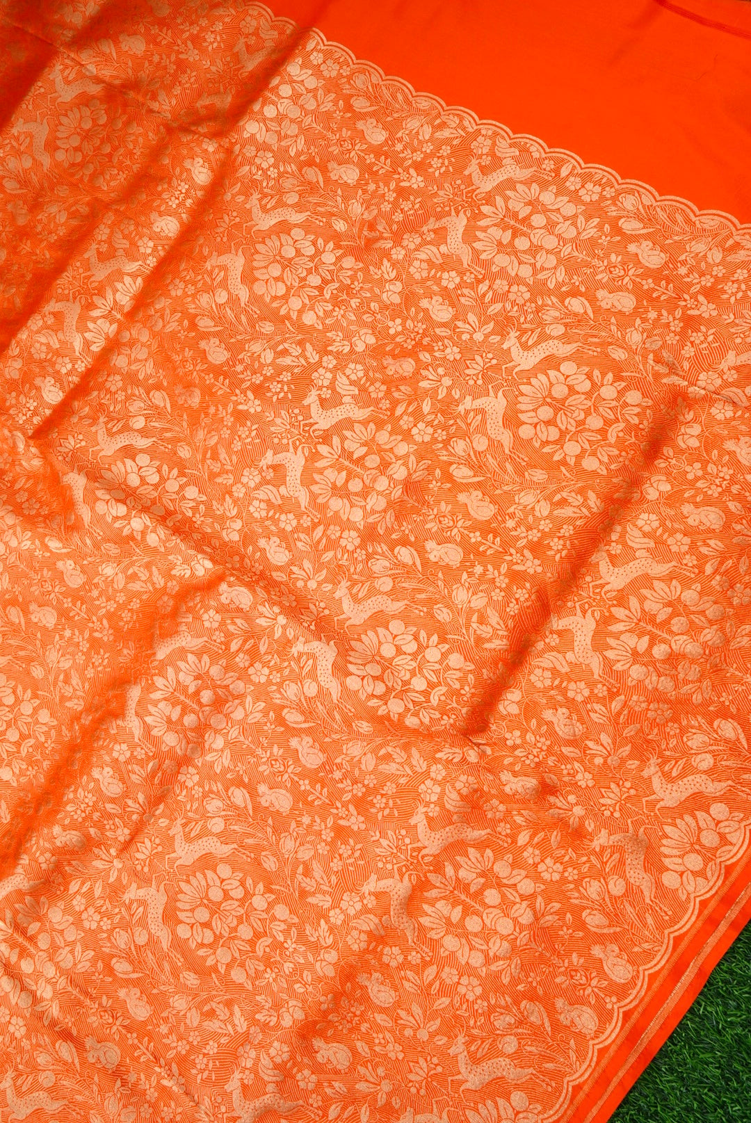 Handloom Banarasi Katan Silk Brocade Shikargah Saree
