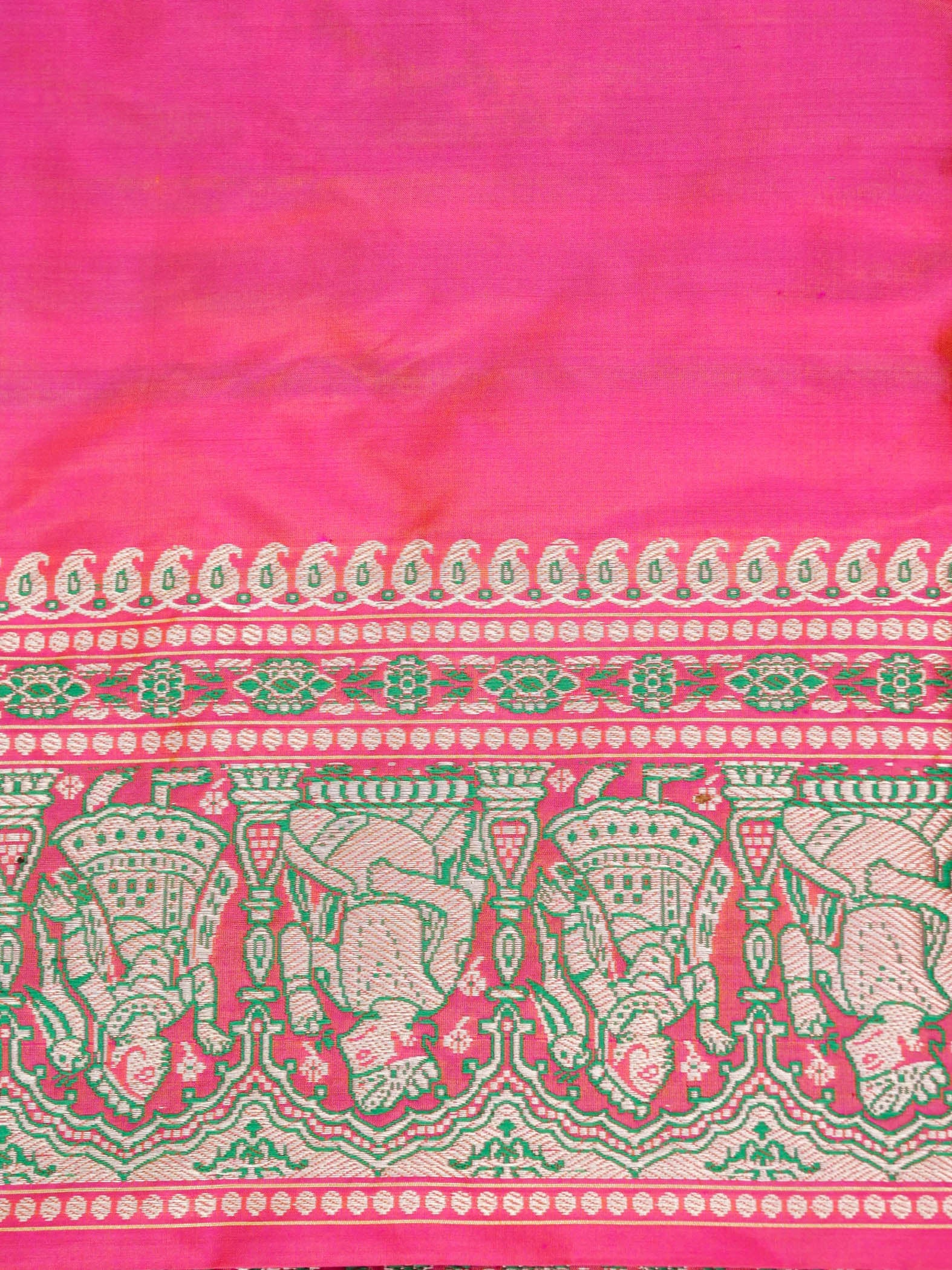 Handloom Baluchari Banarasi Katan Silk Shikargah Saree