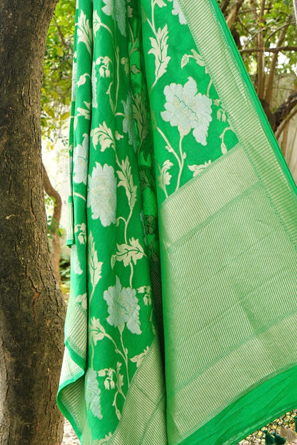 Pure Moonga Silk Handloom Banarasi Dupatta