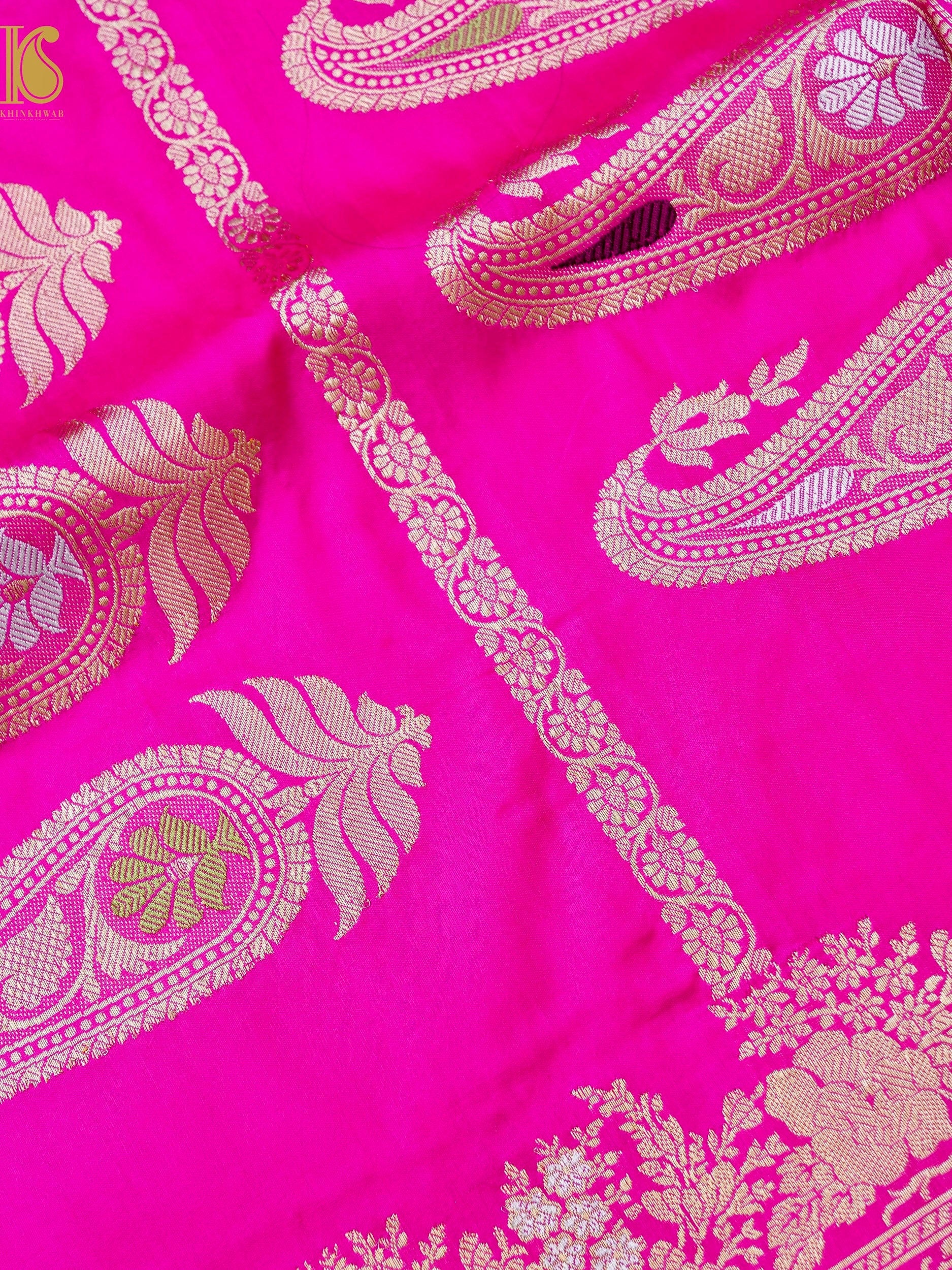 Handloom Banarasi Katan Silk Kadwa Border Saree