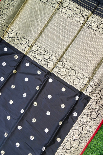 Banarasi Katan Silk Handwoven Chaand Boota Saree