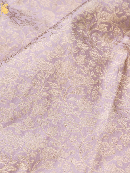 Handloom Banarasi Katan Silk Kadwa Zari Vasket Shikargah Saree