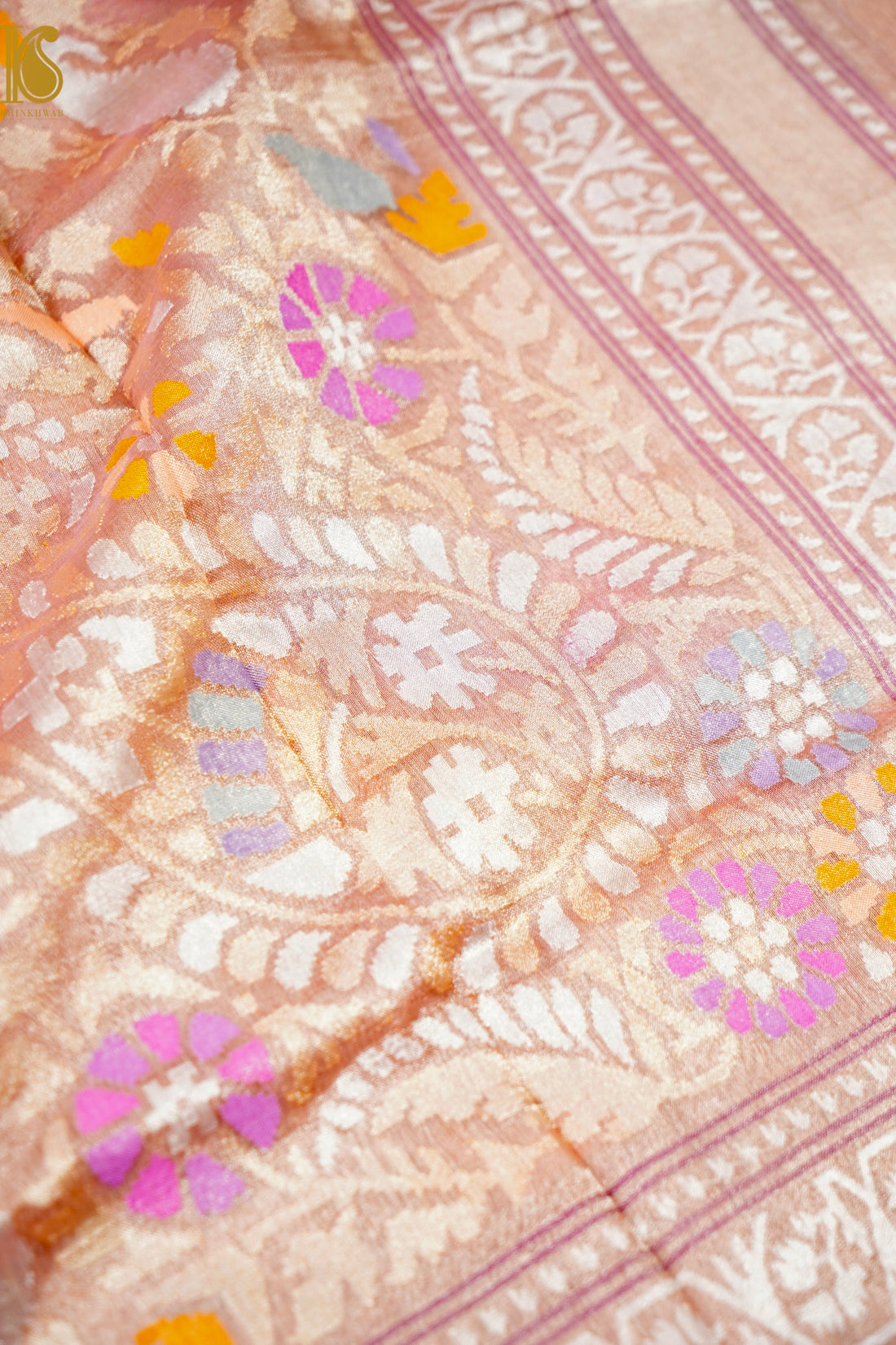 Handloom Banarasi Real Silver Zari Cotton Saree