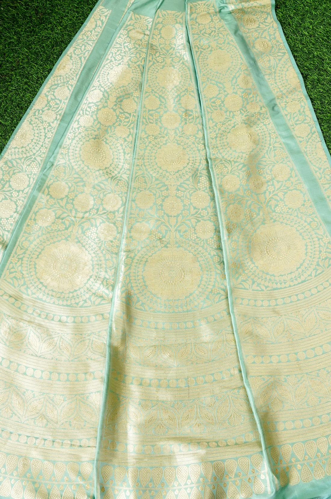 Handloom Banarasi Katan Silk Kalidar Neerja Lehenga