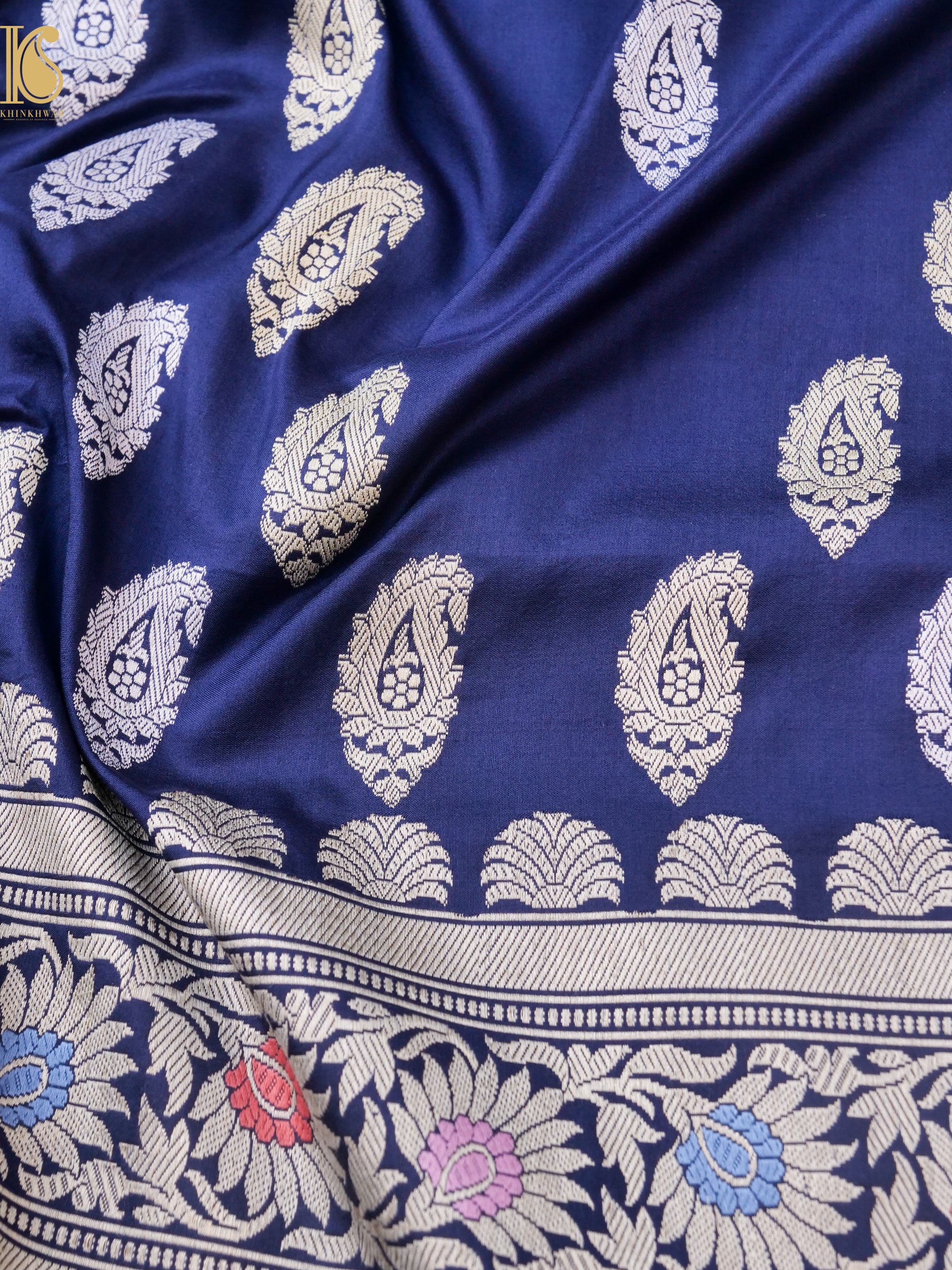 Handloom Banarasi Katan Silk Kadwa Border Saree