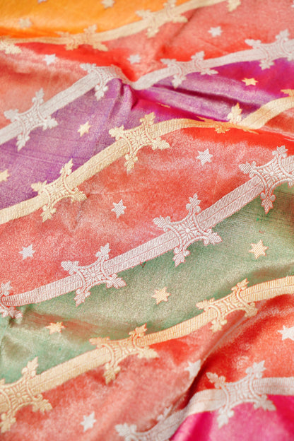 Handloom Banarasi Rangkat Tissue Silk Saree