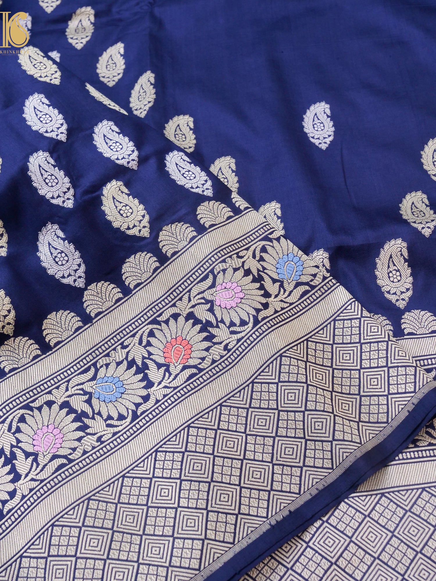 Handloom Banarasi Katan Silk Kadwa Border Saree