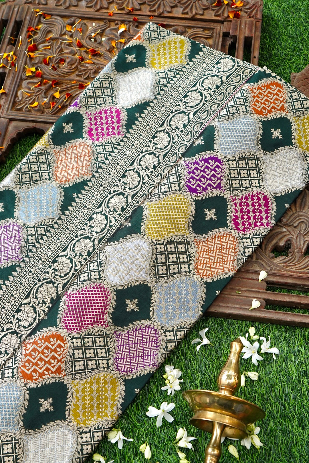 Handloom Banarasi Pure Katan Silk Rangkat Saree
