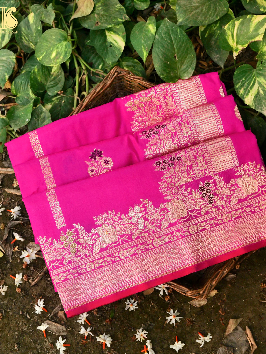 Handloom Banarasi Katan Silk Kadwa Border Saree