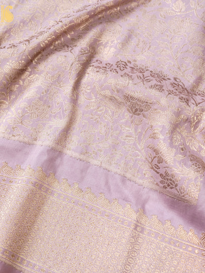 Handloom Banarasi Katan Silk Kadwa Zari Vasket Shikargah Saree