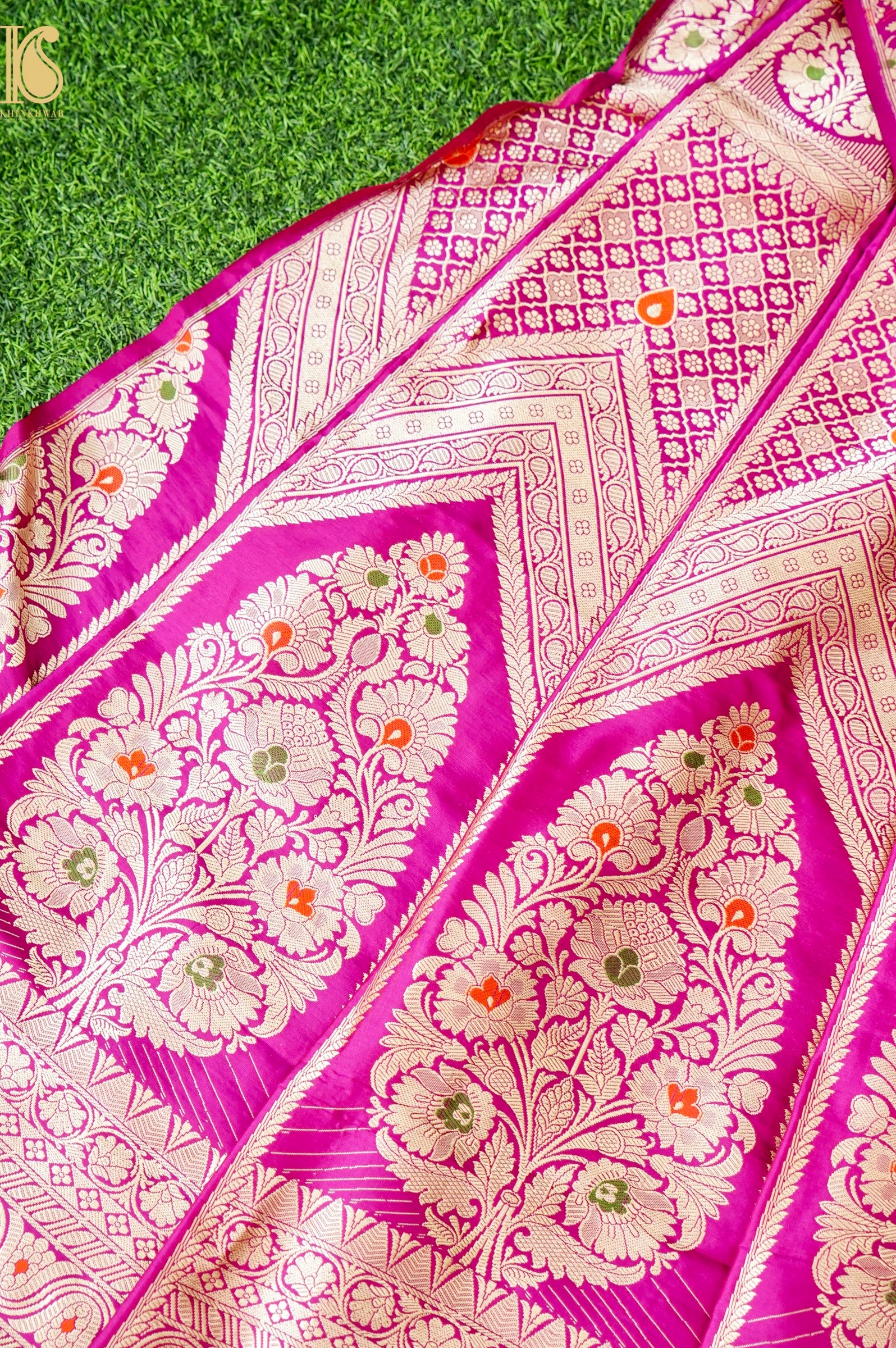 Handloom Banarasi Katan Silk Kalidar Gulrangi Bagh Lehenga