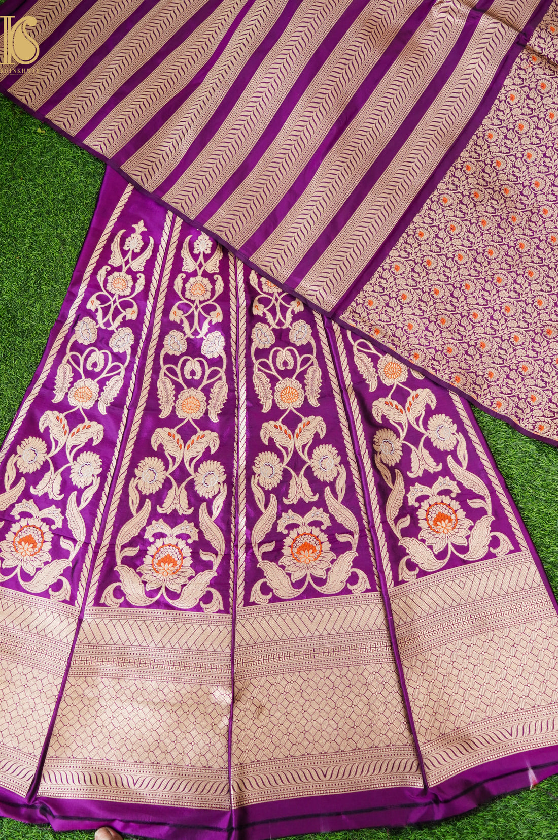 Handloom Banarasi Katan Silk Kalidar Latikaa Lehenga