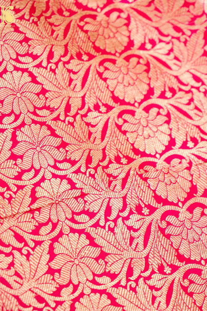 Handloom Banarasi Katan Silk Kalidar Rajrika Lehenga