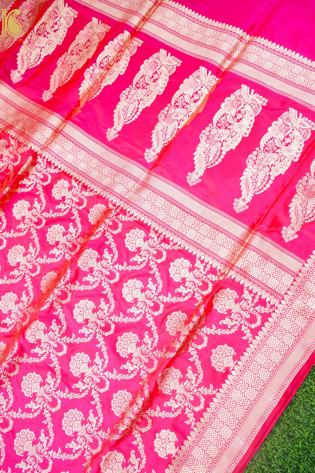 Banarasi Katan Silk Handwoven Kadwa Jaal Saree