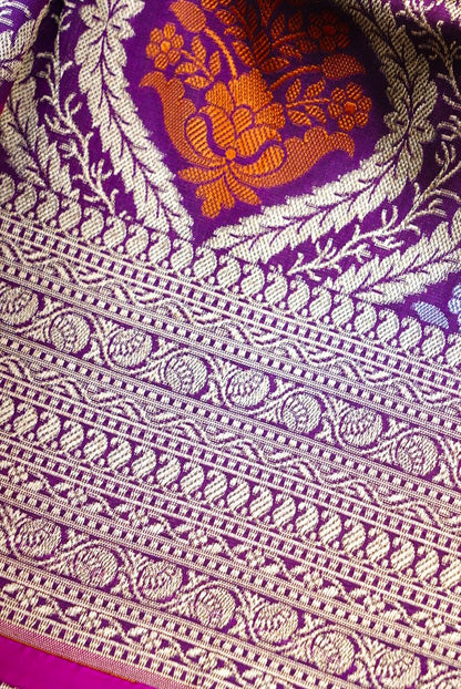 Handloom Banarasi Silk Brocade Saree