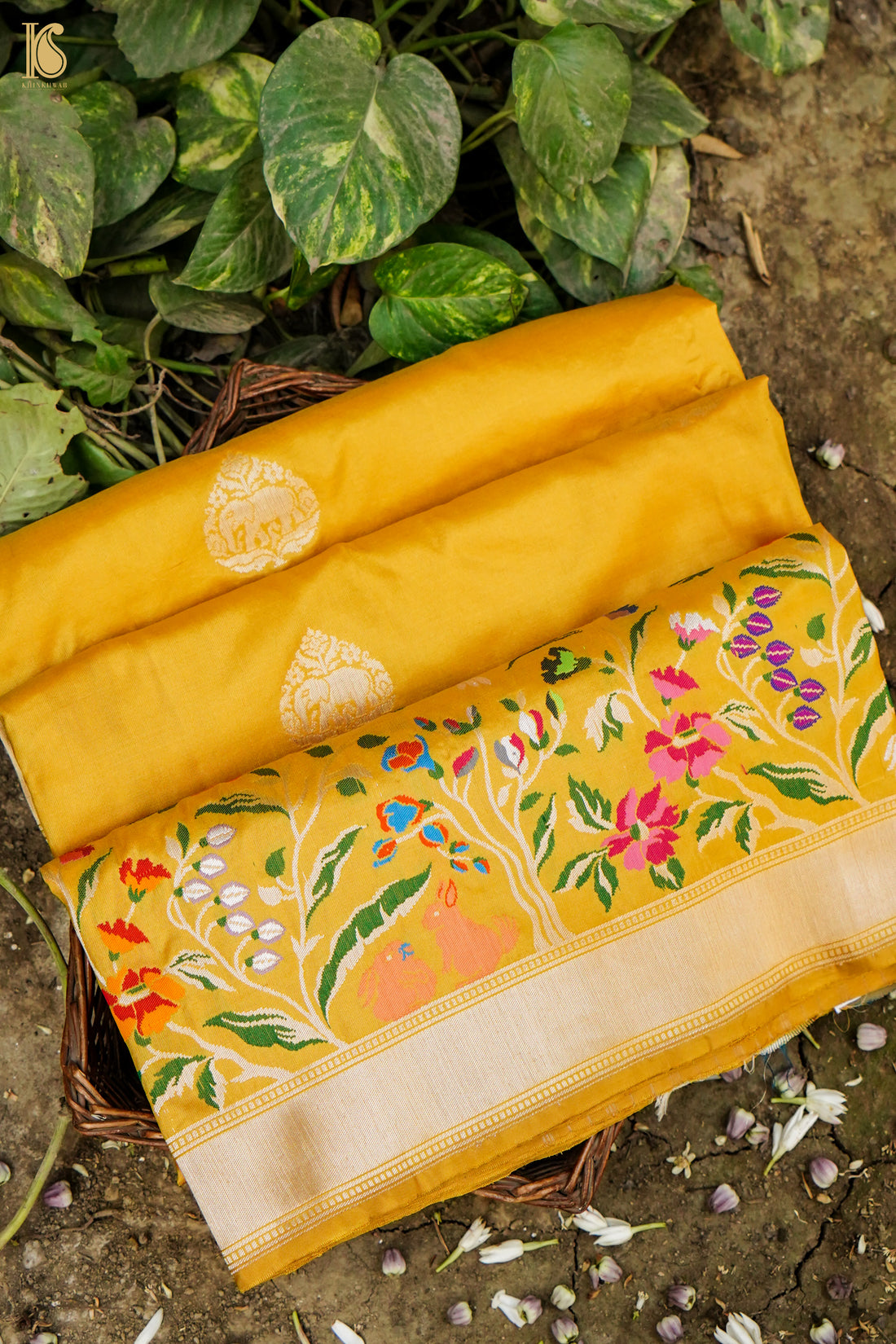 Banarasi Handloom Pure Katan Silk Kadwa Saree