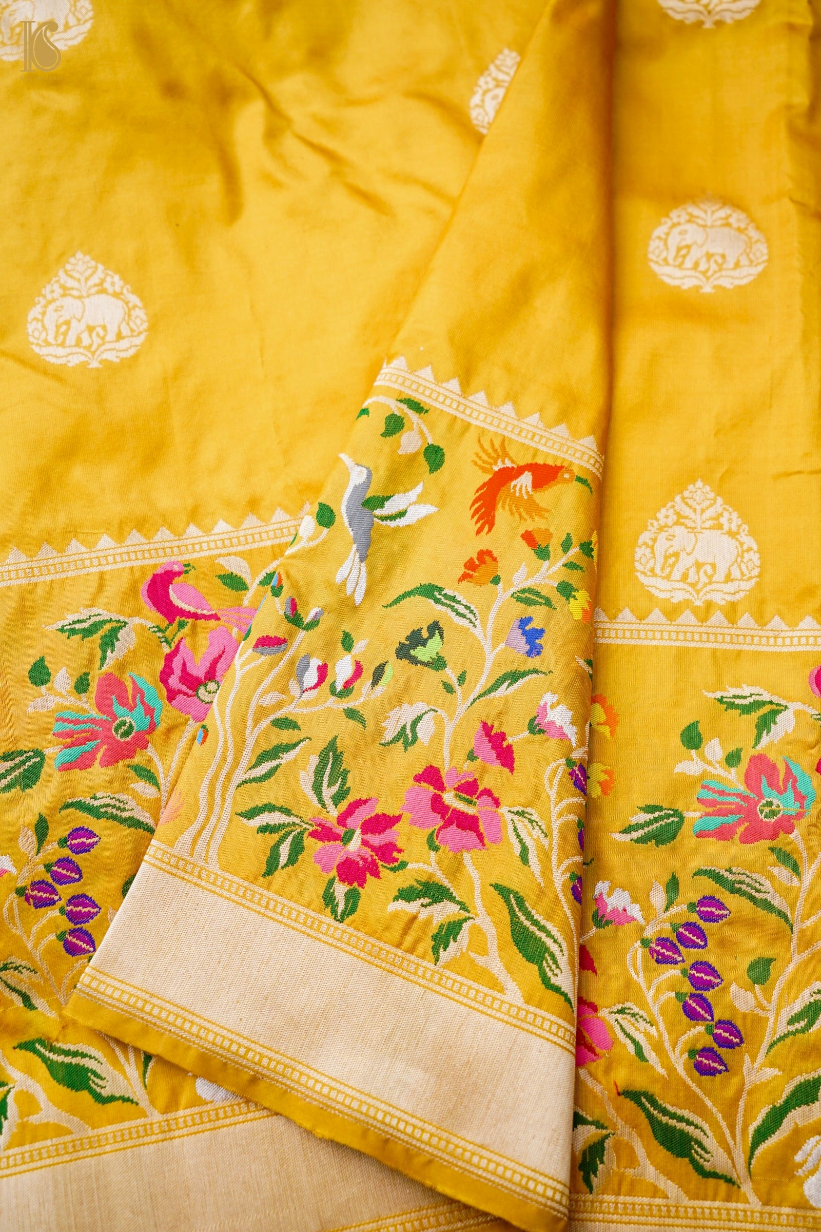 Banarasi Handloom Pure Katan Silk Kadwa Saree