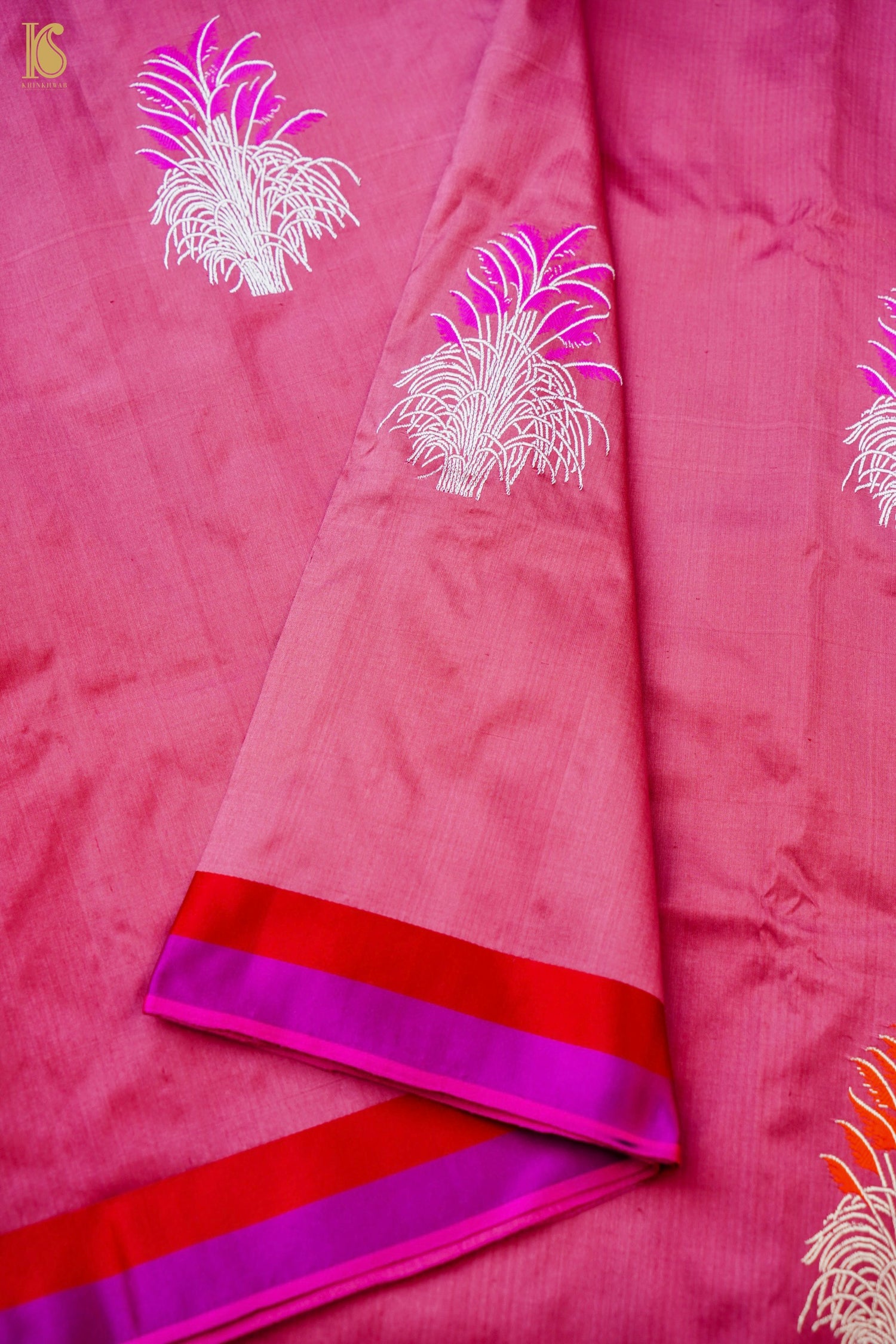 Handwoven Pure Mashru Silk Kadwa Banarasi Saree