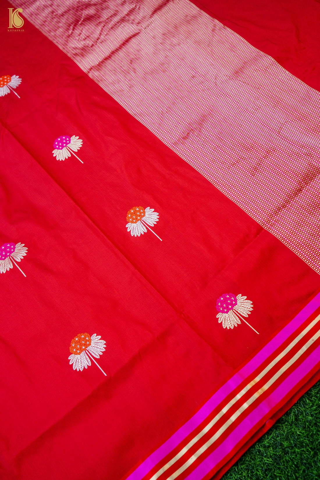 Handwoven Pure Mashru Silk Kadwa Banarasi Saree