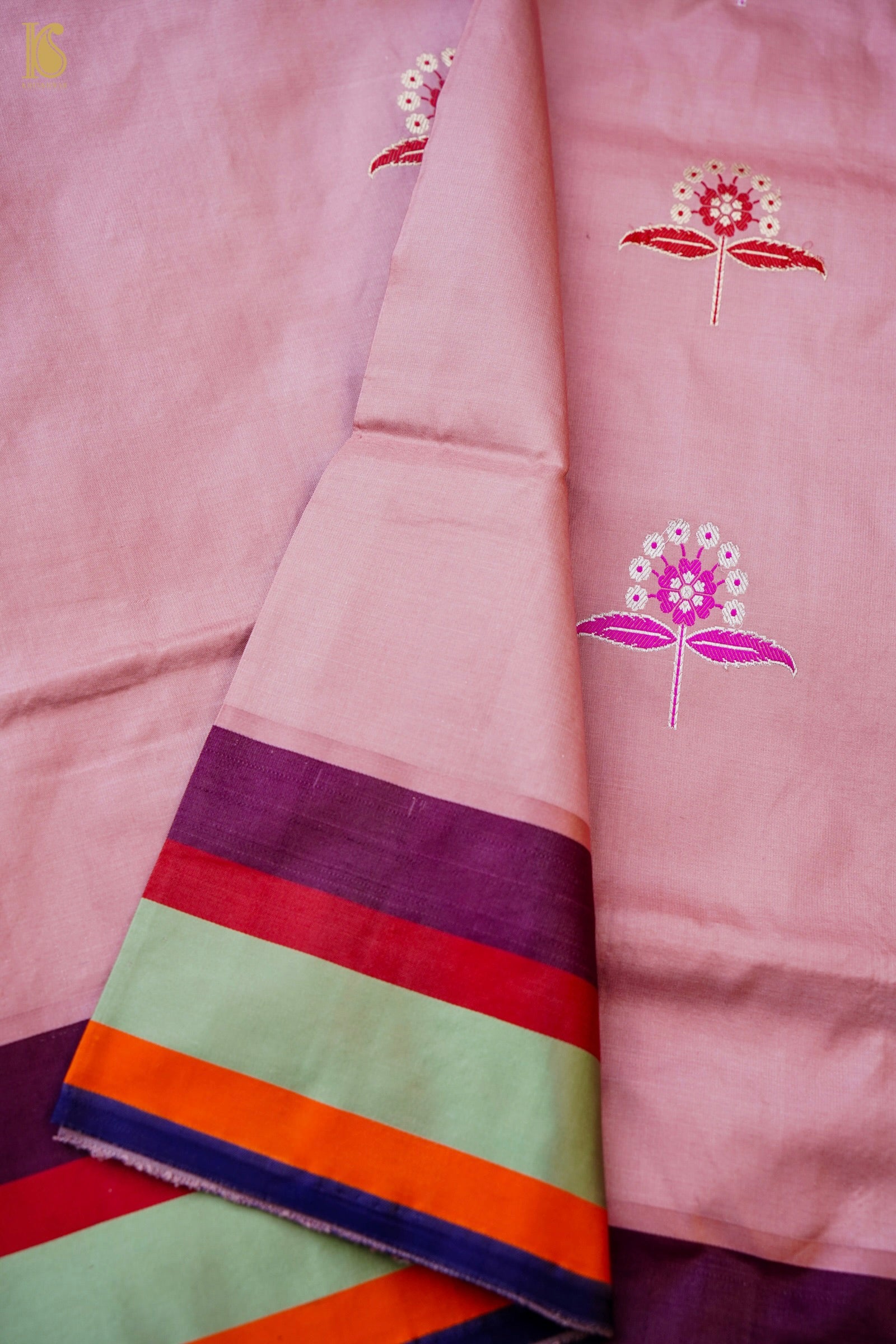 Handwoven Pure Mashru Silk Kadwa Banarasi Saree