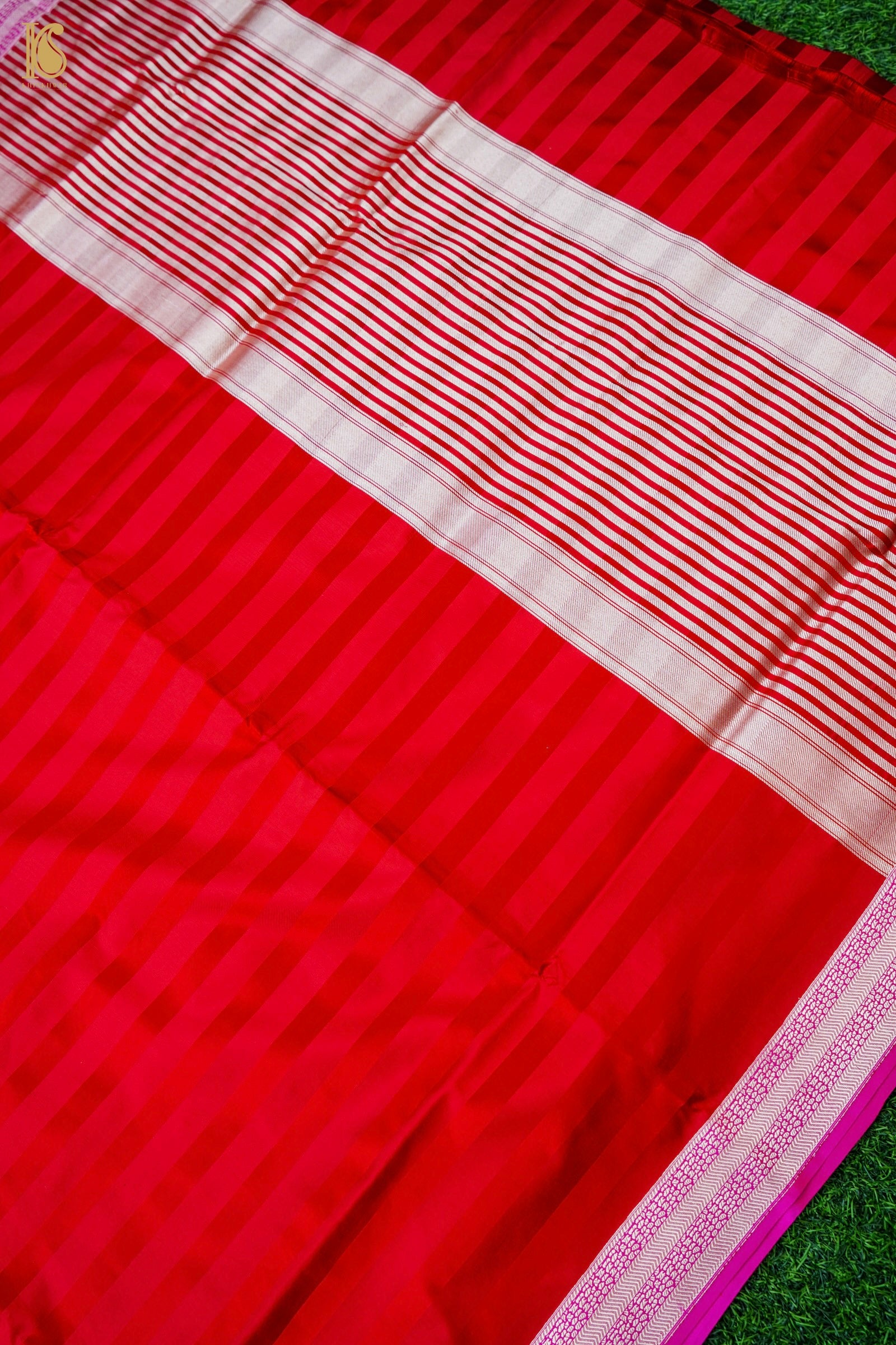 Handwoven Pure Mashru Satin Silk Tanchoi Banarasi Saree