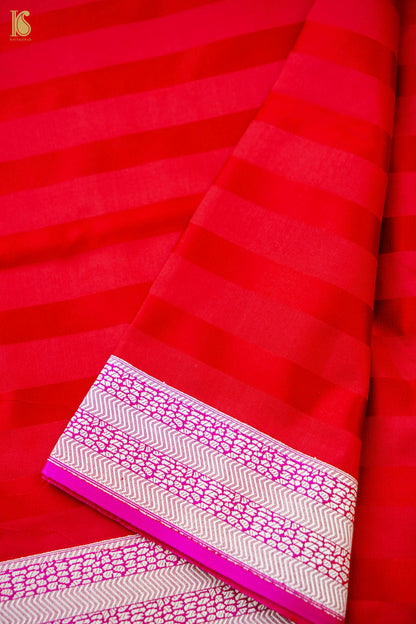 Handwoven Pure Mashru Satin Silk Tanchoi Banarasi Saree