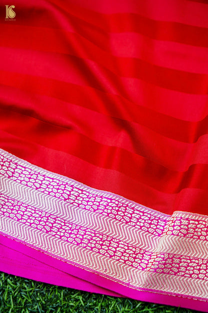 Handwoven Pure Mashru Satin Silk Tanchoi Banarasi Saree