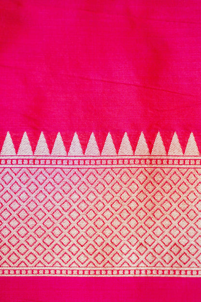 Banarasi Handloom Pure Katan Silk Grapes Saree