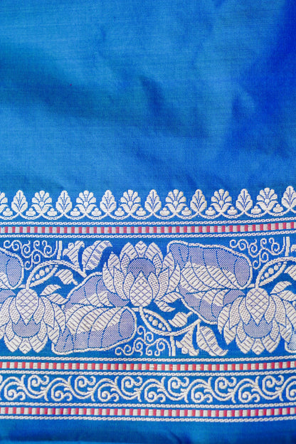 Banarasi Handloom Pure Katan Silk Kadwa Jangla Saree