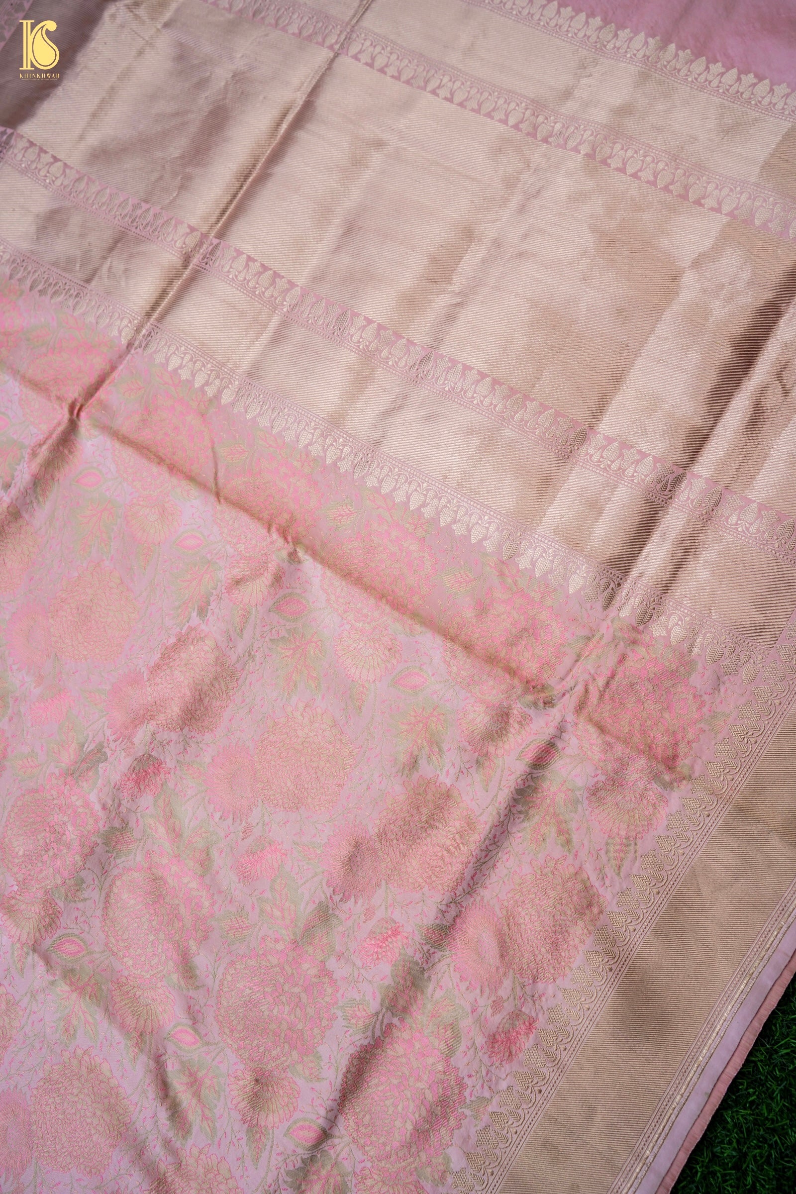 Handwoven Pure Mashru Silk Tanchoi Banarasi Saree