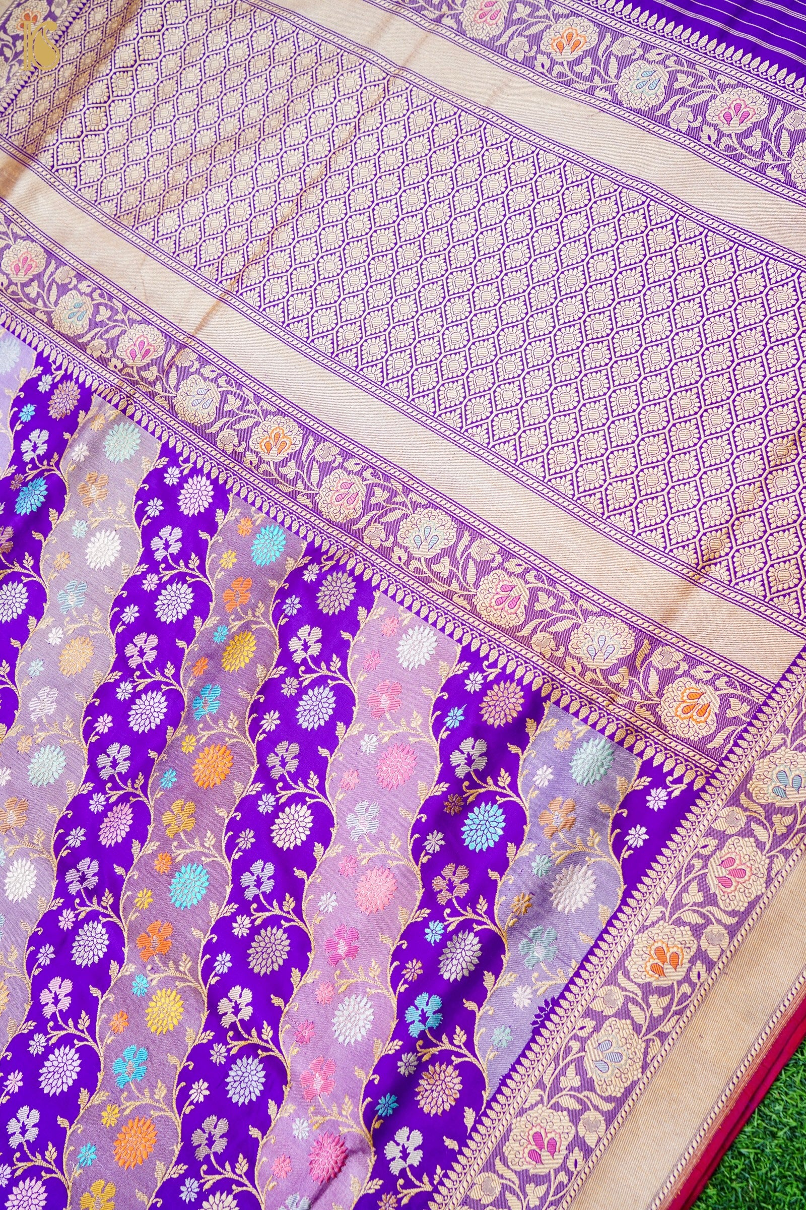 Handloom Banarasi Pure Katan Tissue Silk Rangkat Kadwa Saree