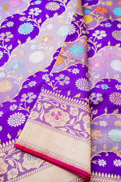 Handloom Banarasi Pure Katan Tissue Silk Rangkat Kadwa Saree