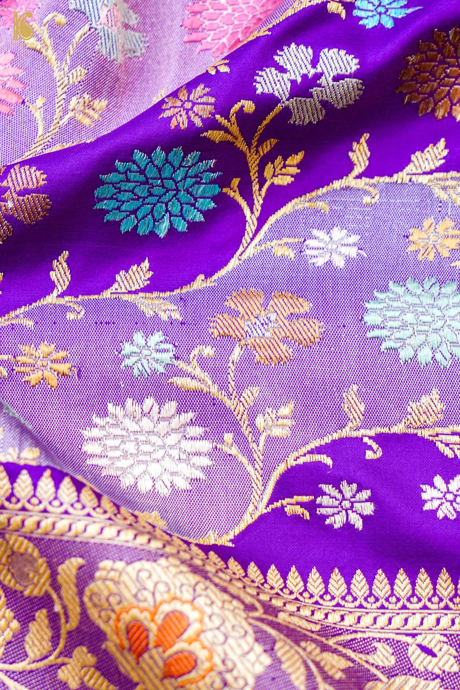 Handloom Banarasi Pure Katan Tissue Silk Rangkat Kadwa Saree