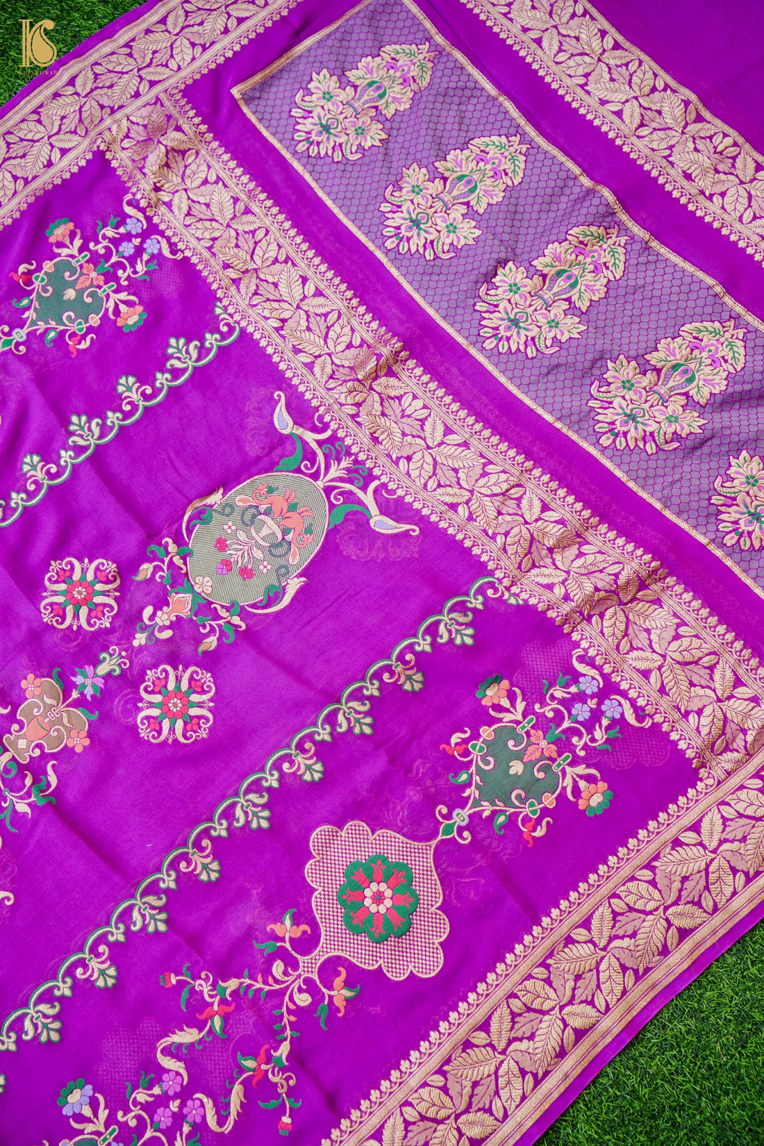 Banarasi Georgette Dupatta with Meenakari