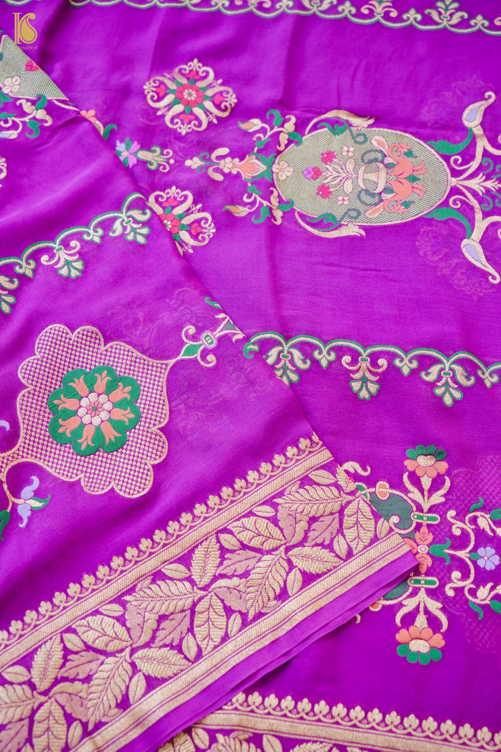 Banarasi Georgette Dupatta with Meenakari