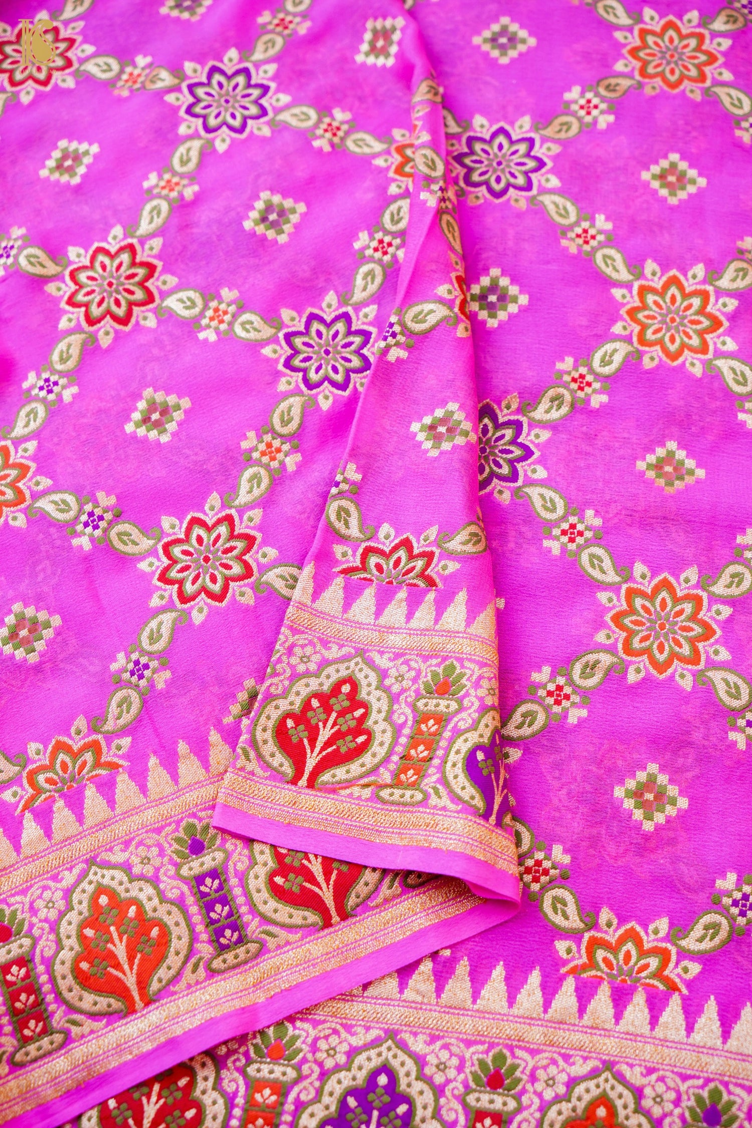 Banarasi Georgette Dupatta with Meenakari