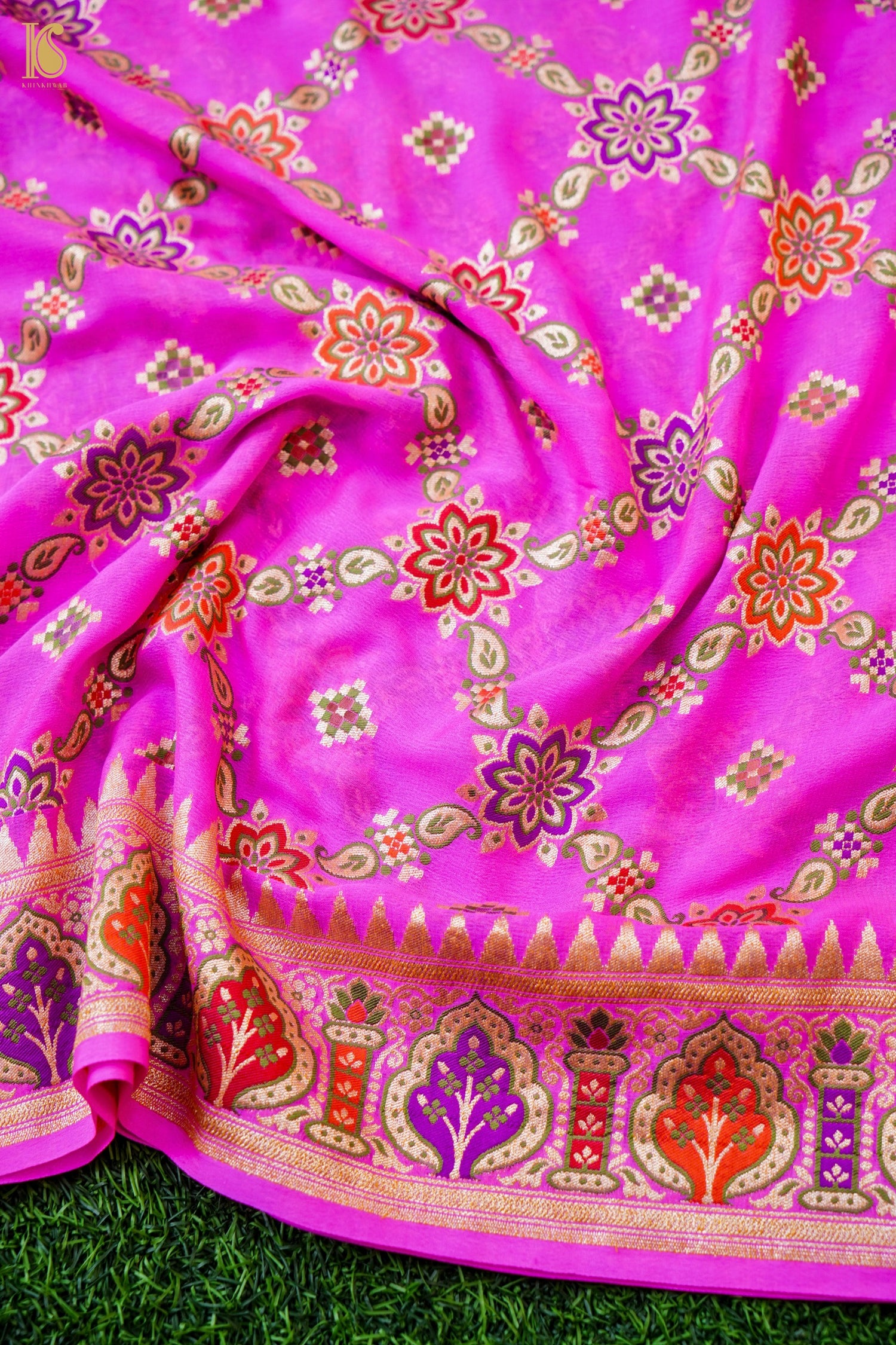 Banarasi Georgette Dupatta with Meenakari