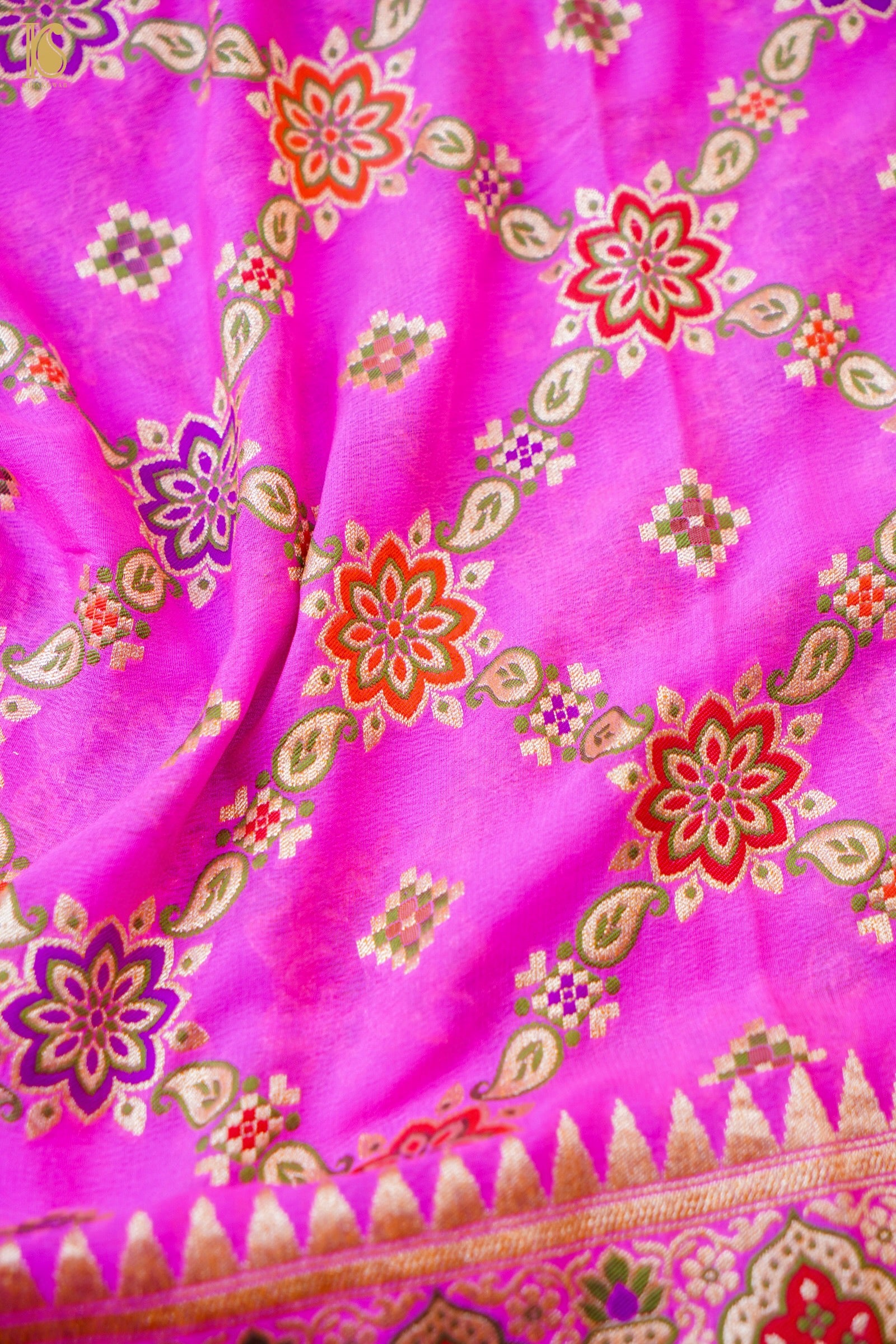 Banarasi Georgette Dupatta with Meenakari