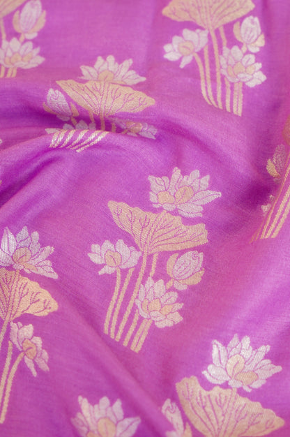 Pure Moonga Silk Handloom Banarasi Fabric