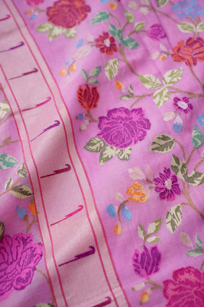 Handloom Banarasi Real Silver Zari Cotton Saree - Khinkhwab