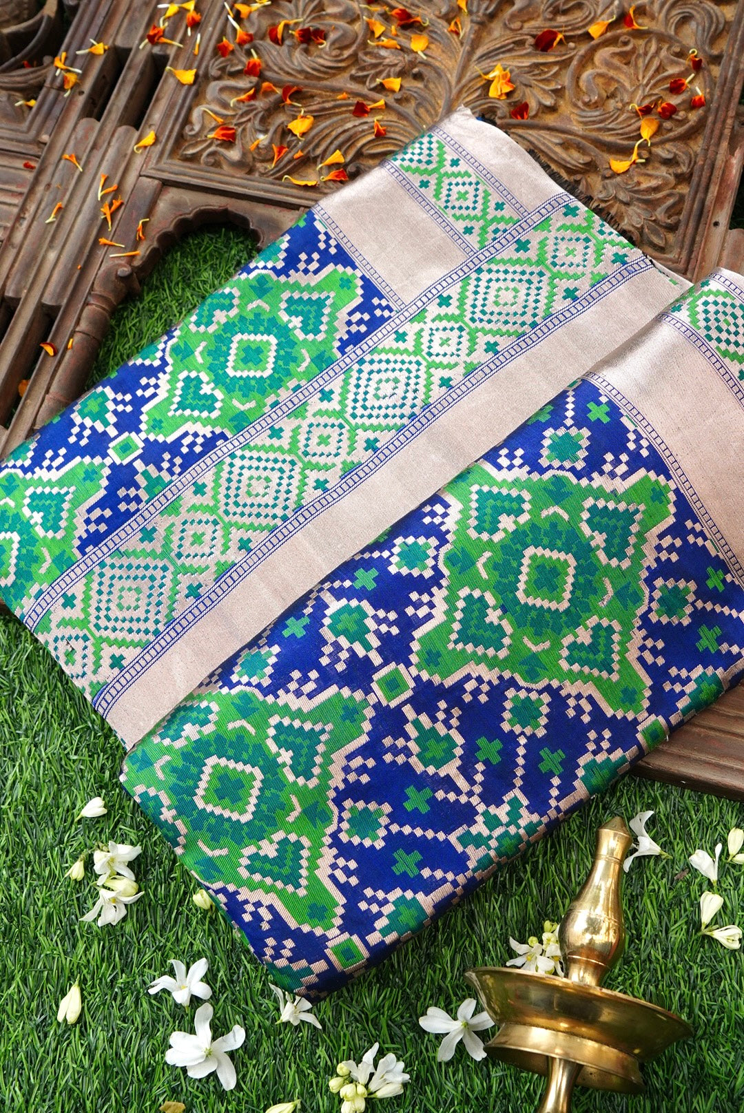 Handwoven Banarasi Katan Silk Patola Saree