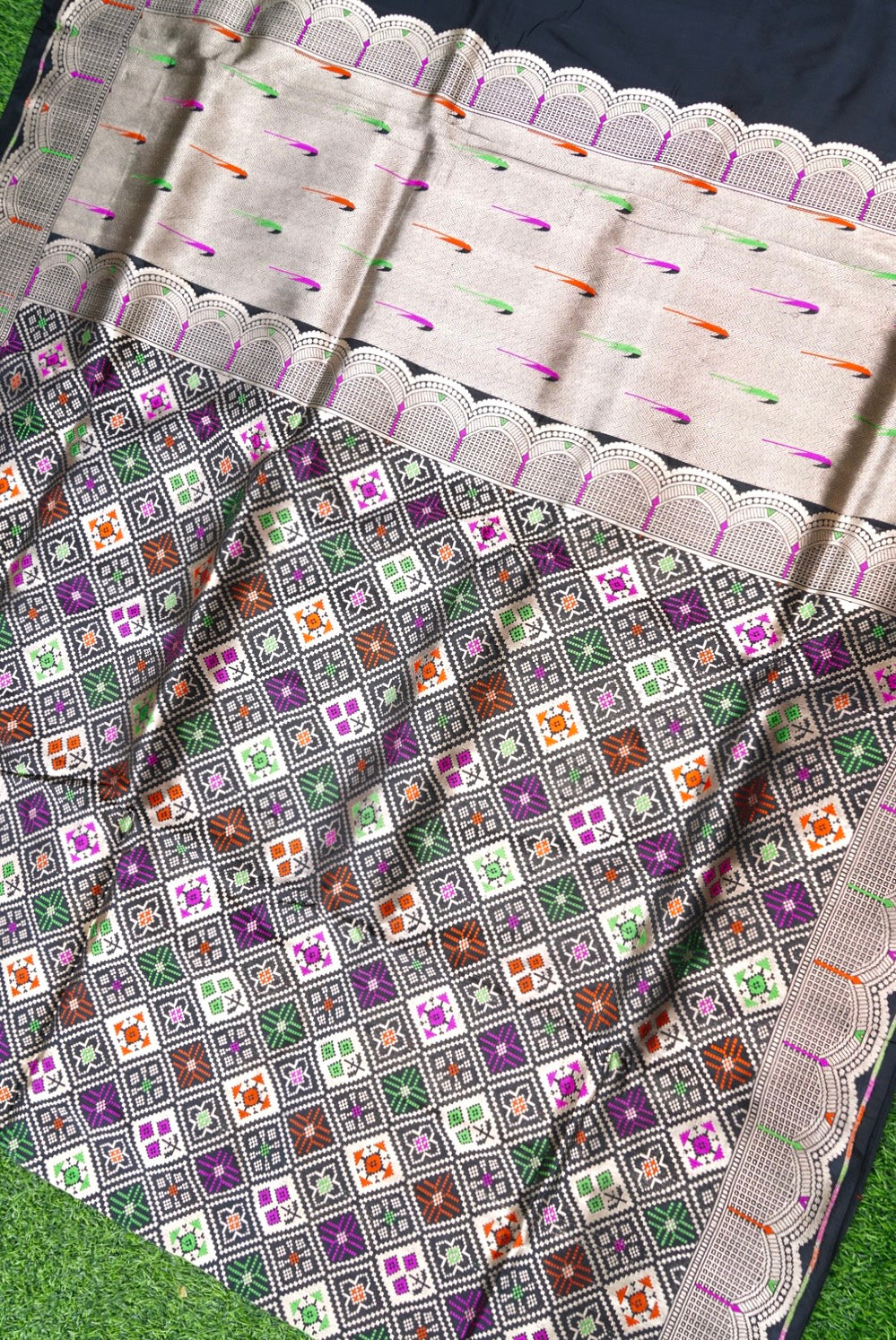 Handwoven Banarasi Katan Silk Patola Saree