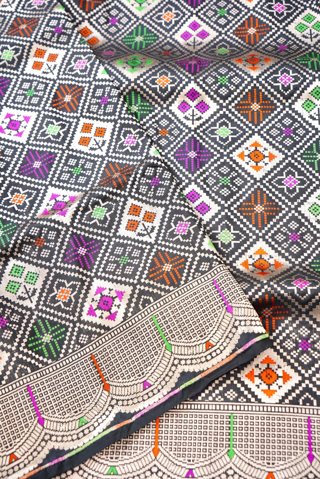 Handwoven Banarasi Katan Silk Patola Saree