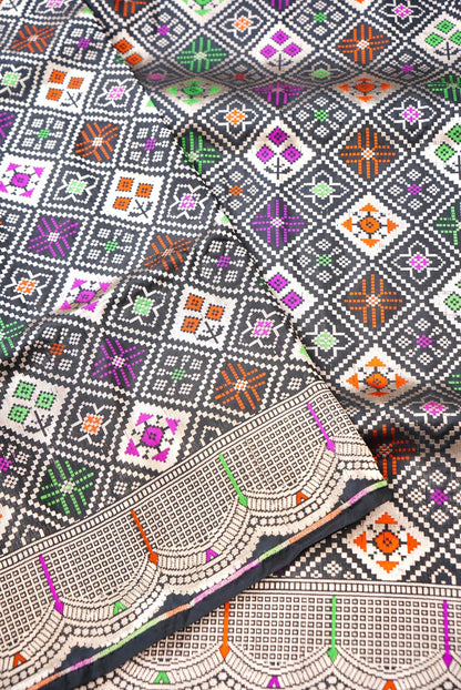 Handwoven Banarasi Katan Silk Patola Saree