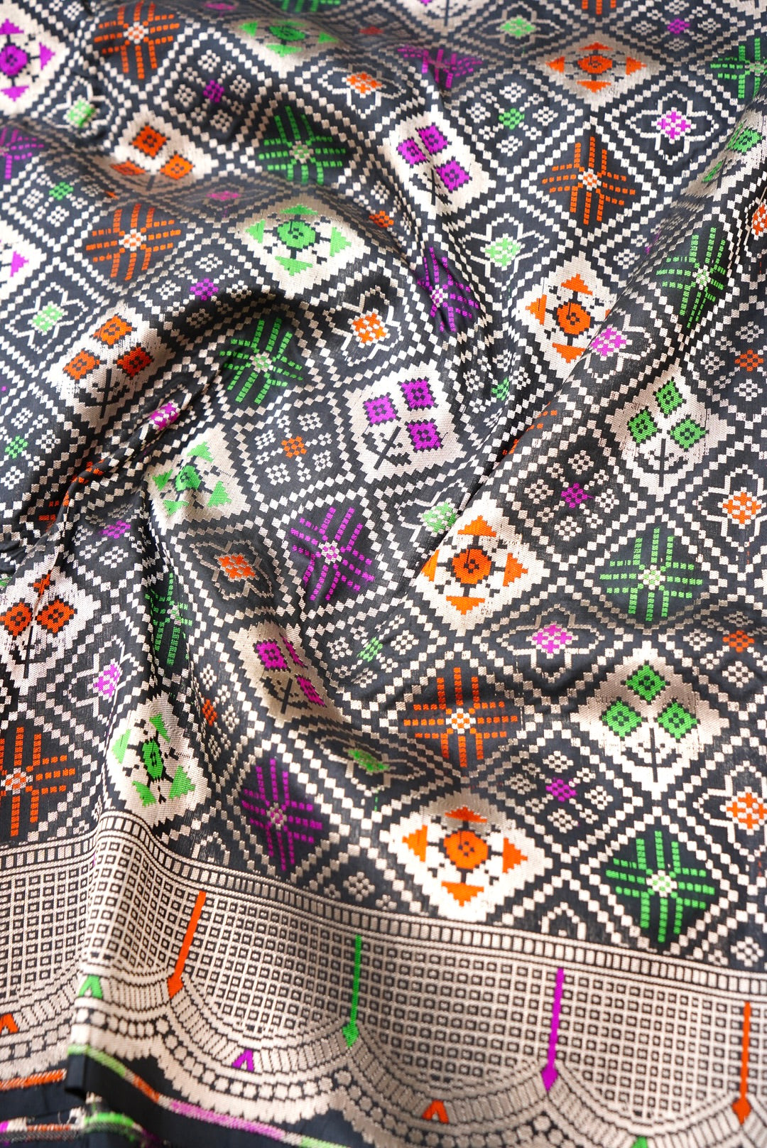 Handwoven Banarasi Katan Silk Patola Saree