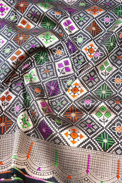 Handwoven Banarasi Katan Silk Patola Saree