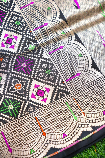 Handwoven Banarasi Katan Silk Patola Saree